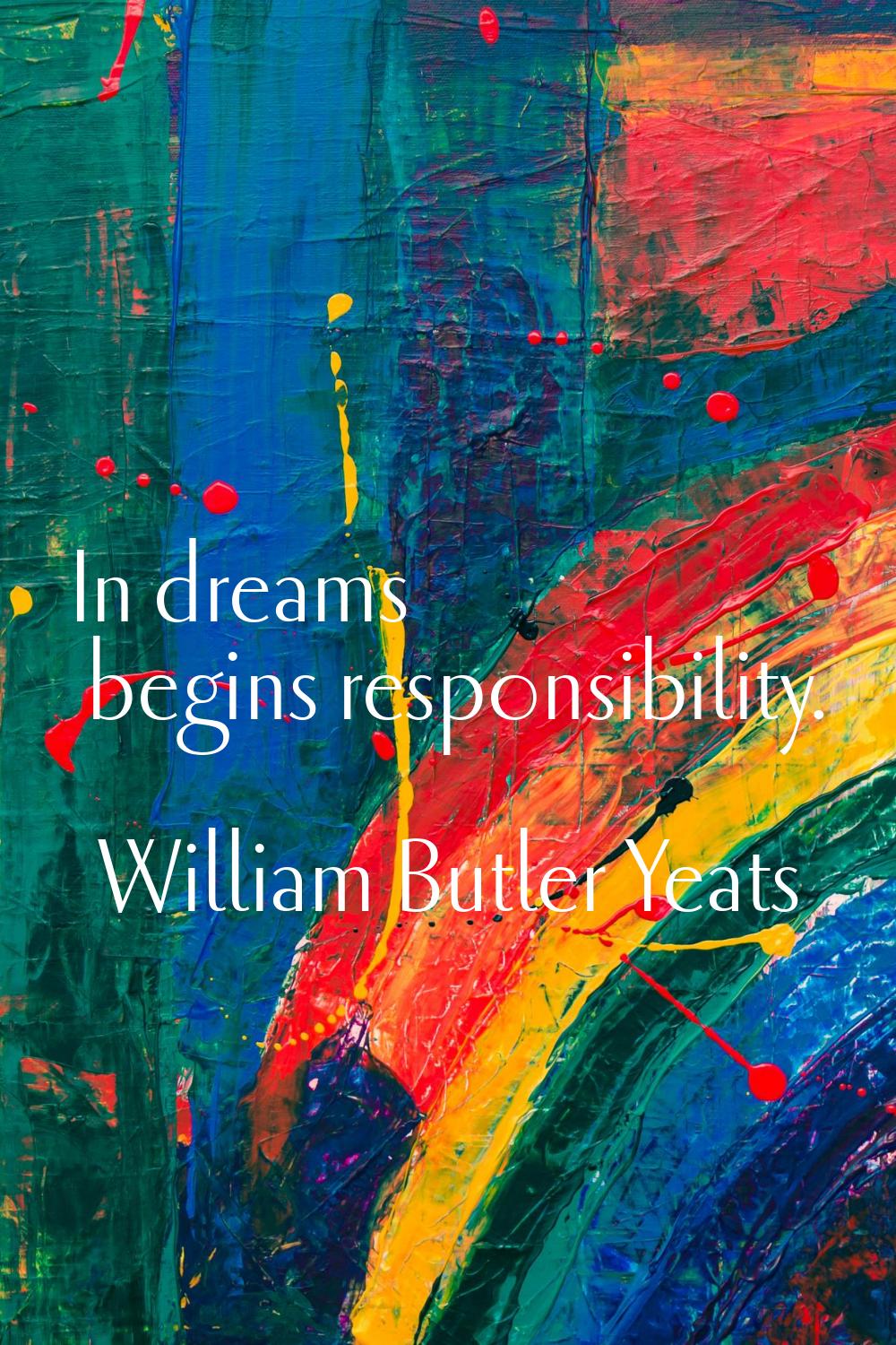 In dreams begins responsibility.