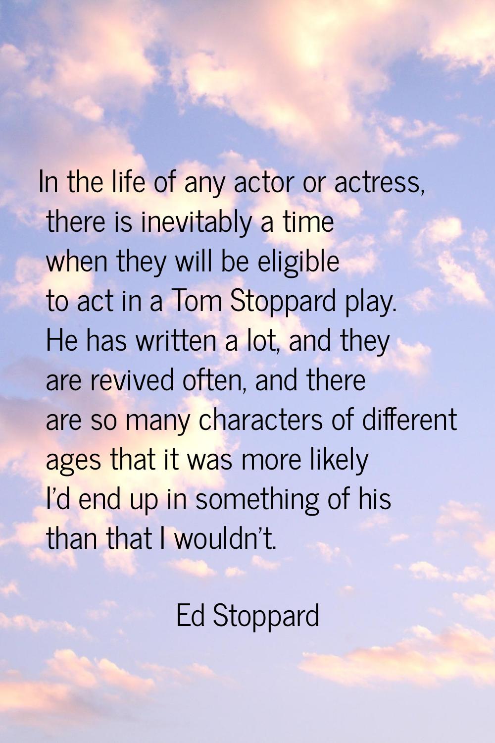 In the life of any actor or actress, there is inevitably a time when they will be eligible to act i