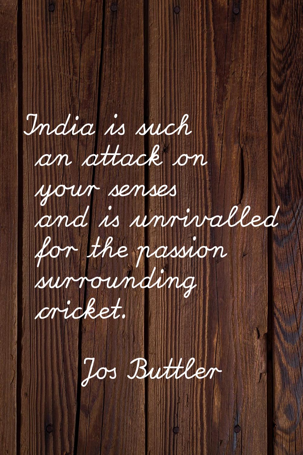 India is such an attack on your senses and is unrivalled for the passion surrounding cricket.
