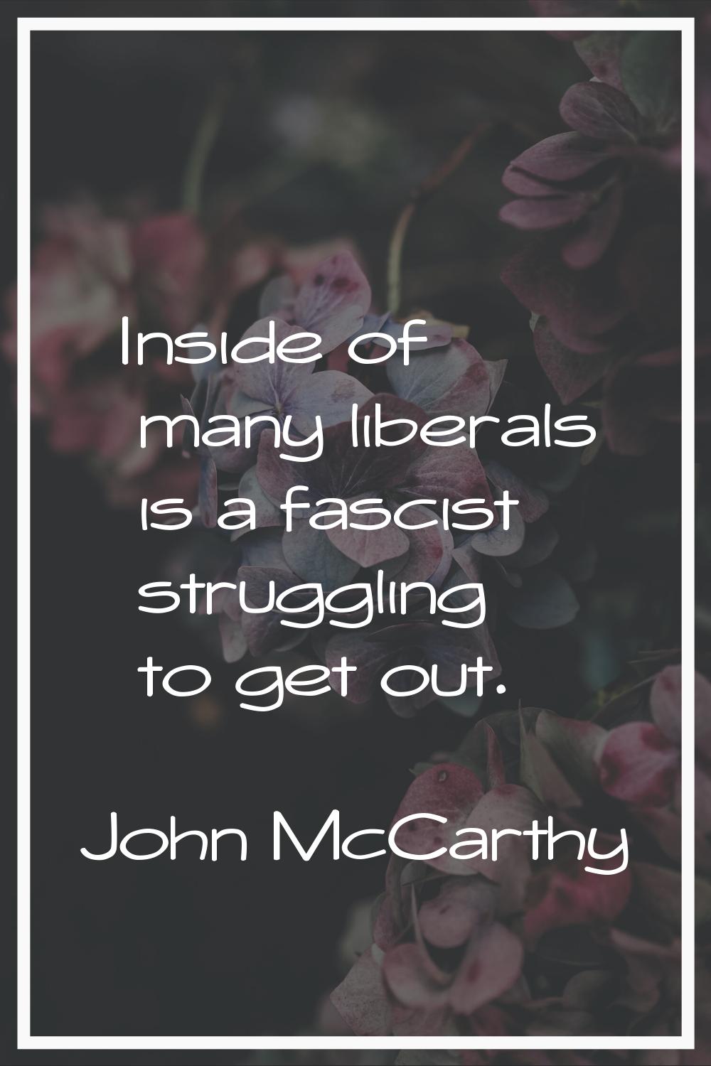 Inside of many liberals is a fascist struggling to get out.