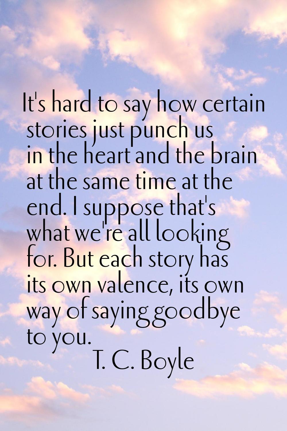 It's hard to say how certain stories just punch us in the heart and the brain at the same time at t