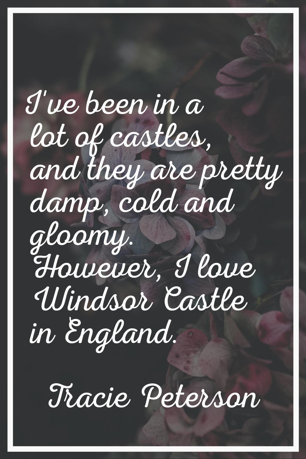 I've been in a lot of castles, and they are pretty damp, cold and gloomy. However, I love Windsor C