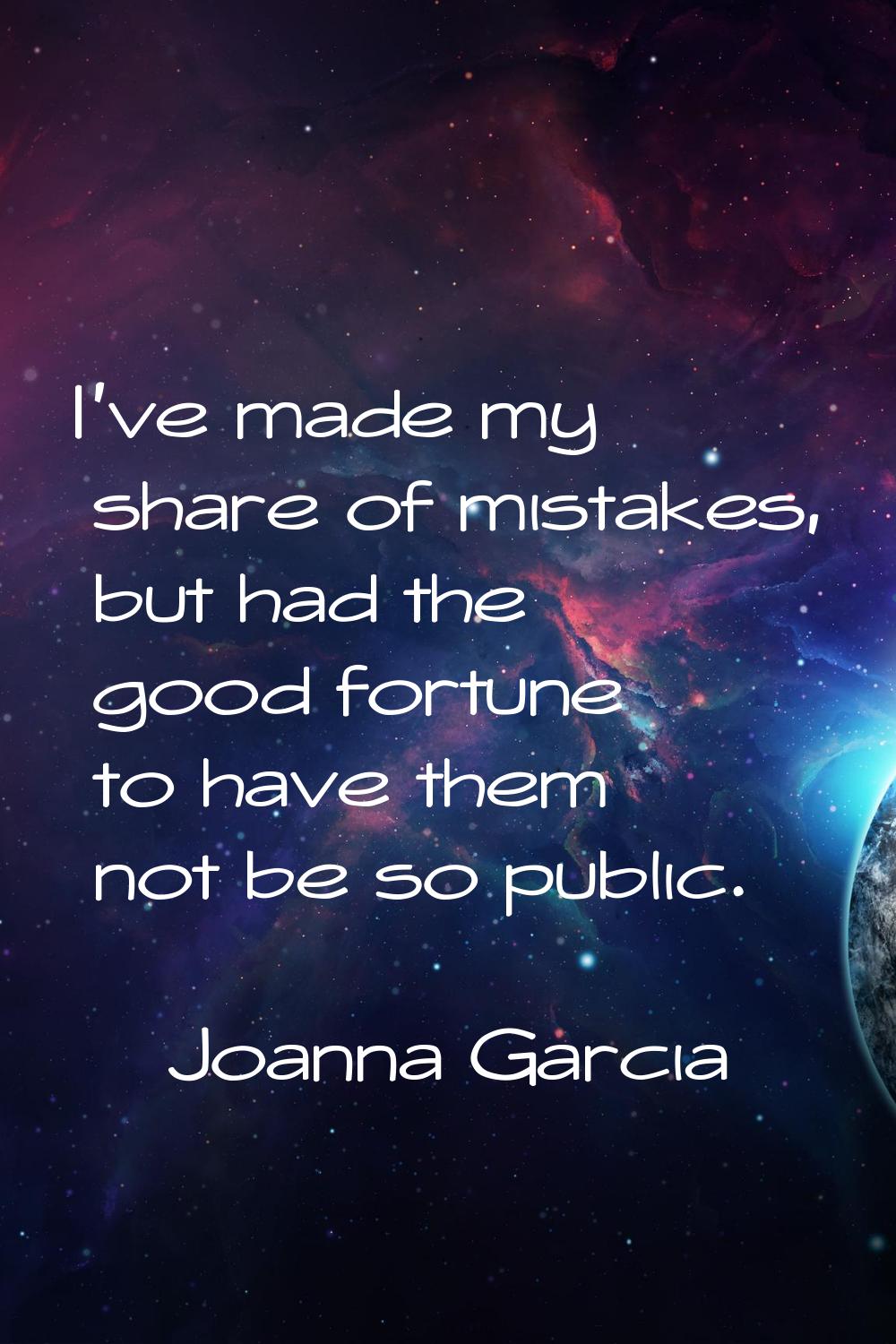 I've made my share of mistakes, but had the good fortune to have them not be so public.