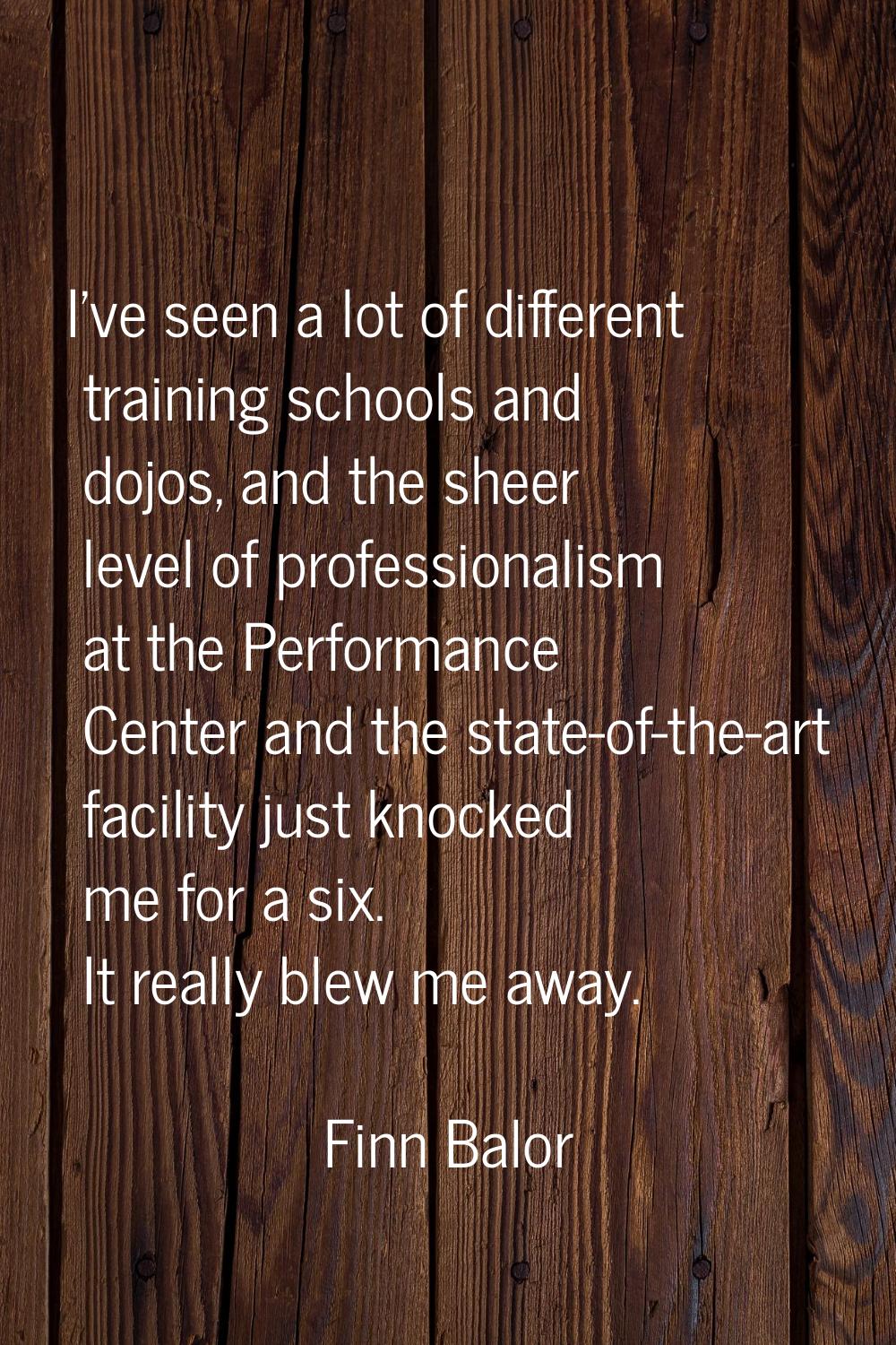 I've seen a lot of different training schools and dojos, and the sheer level of professionalism at 