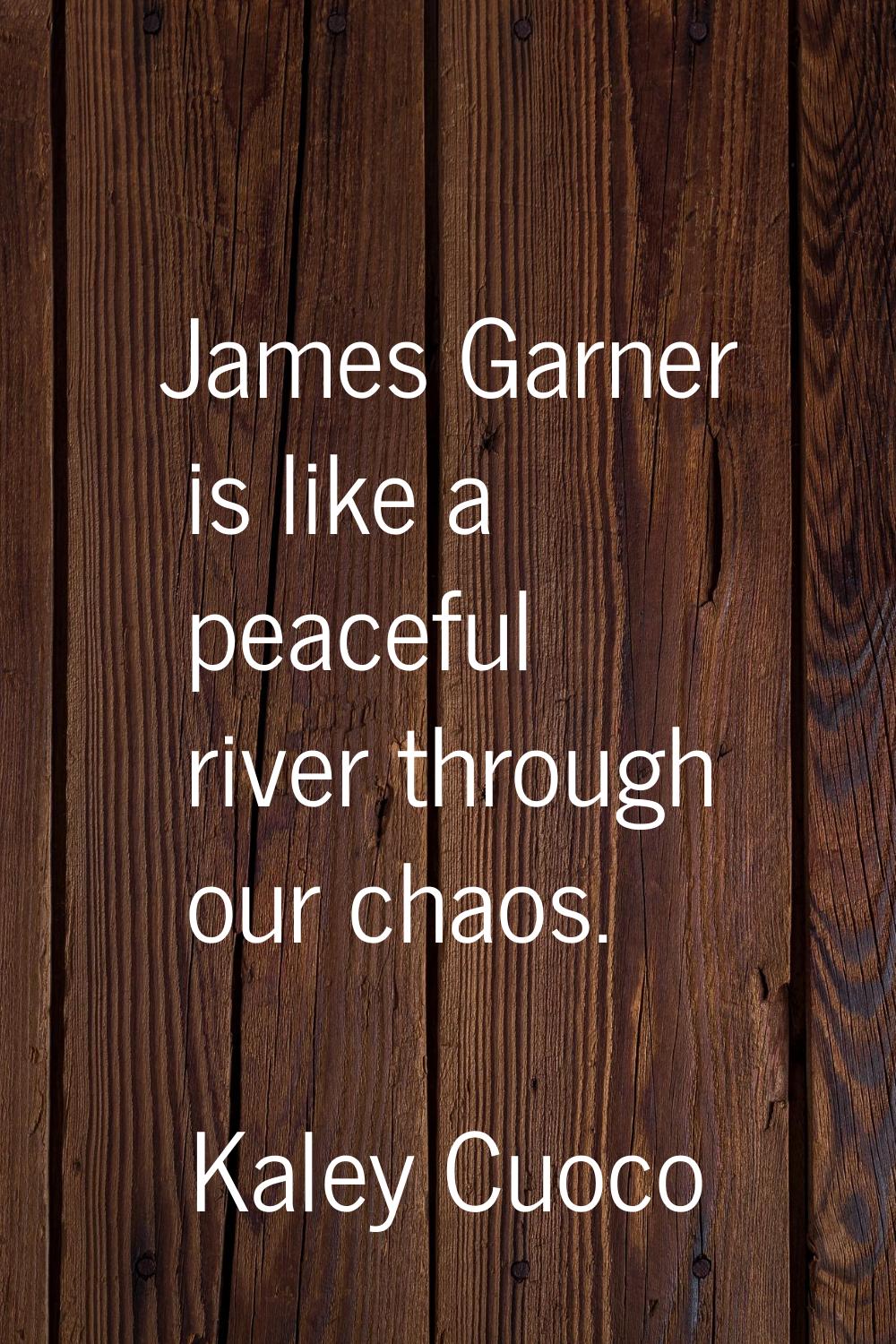 James Garner is like a peaceful river through our chaos.