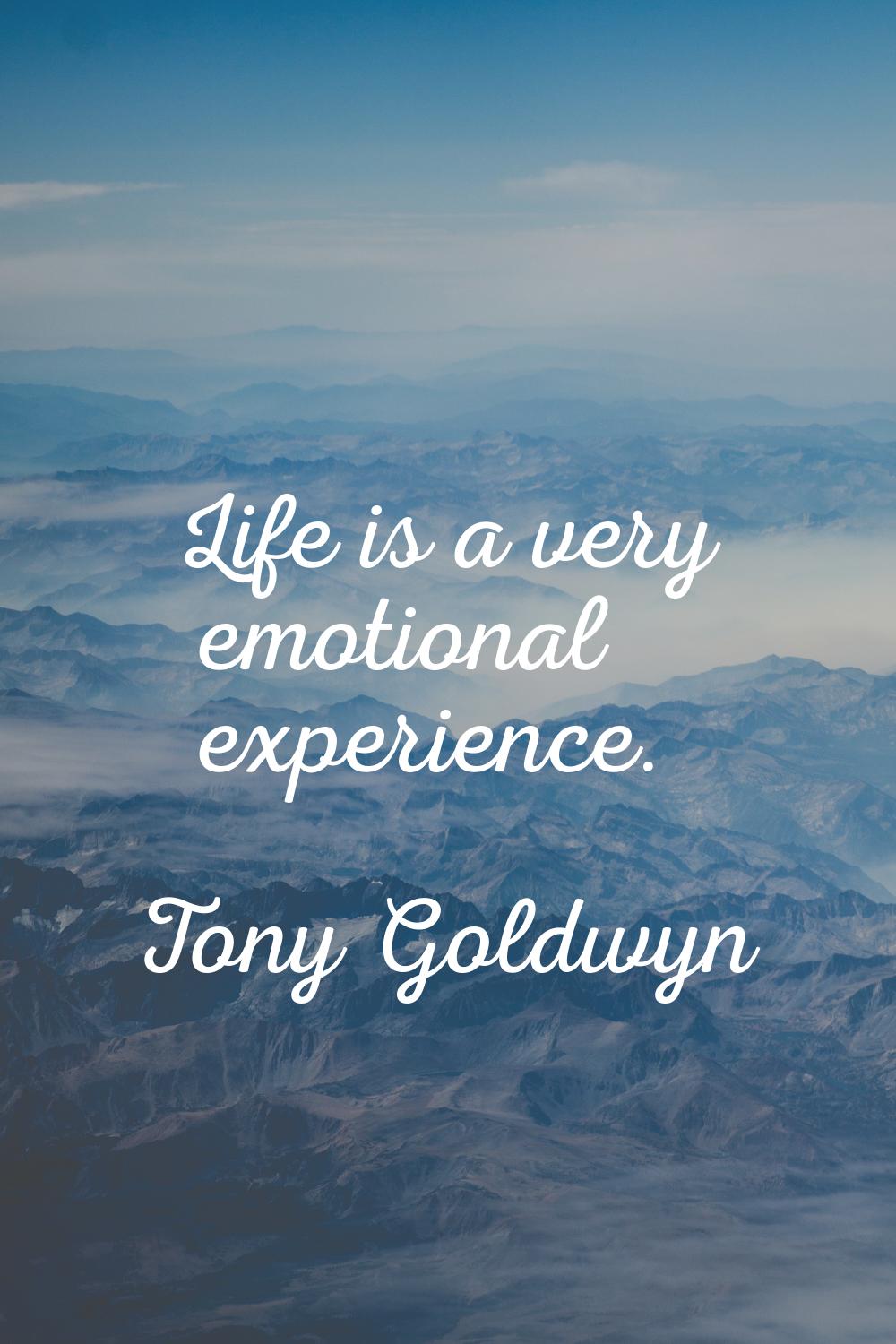 Life is a very emotional experience.
