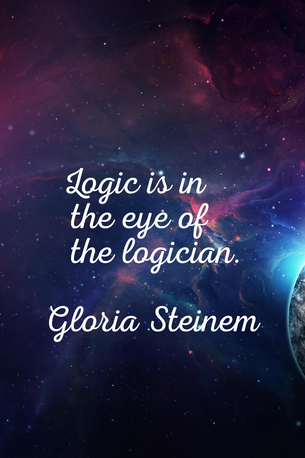 Logic is in the eye of the logician.