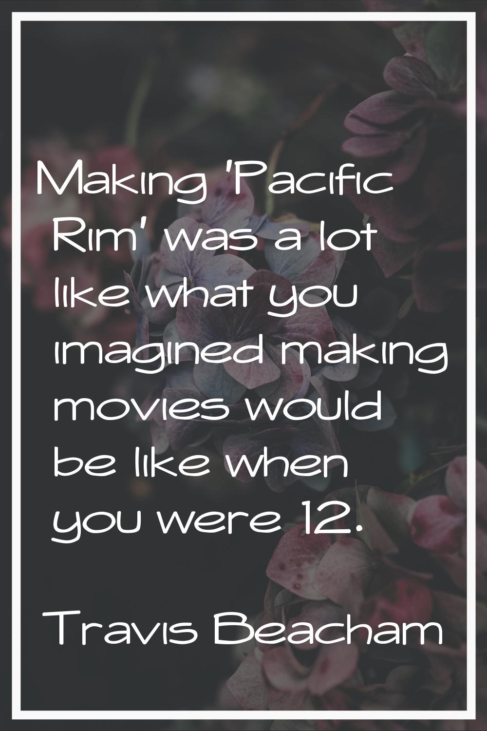 Making 'Pacific Rim' was a lot like what you imagined making movies would be like when you were 12.