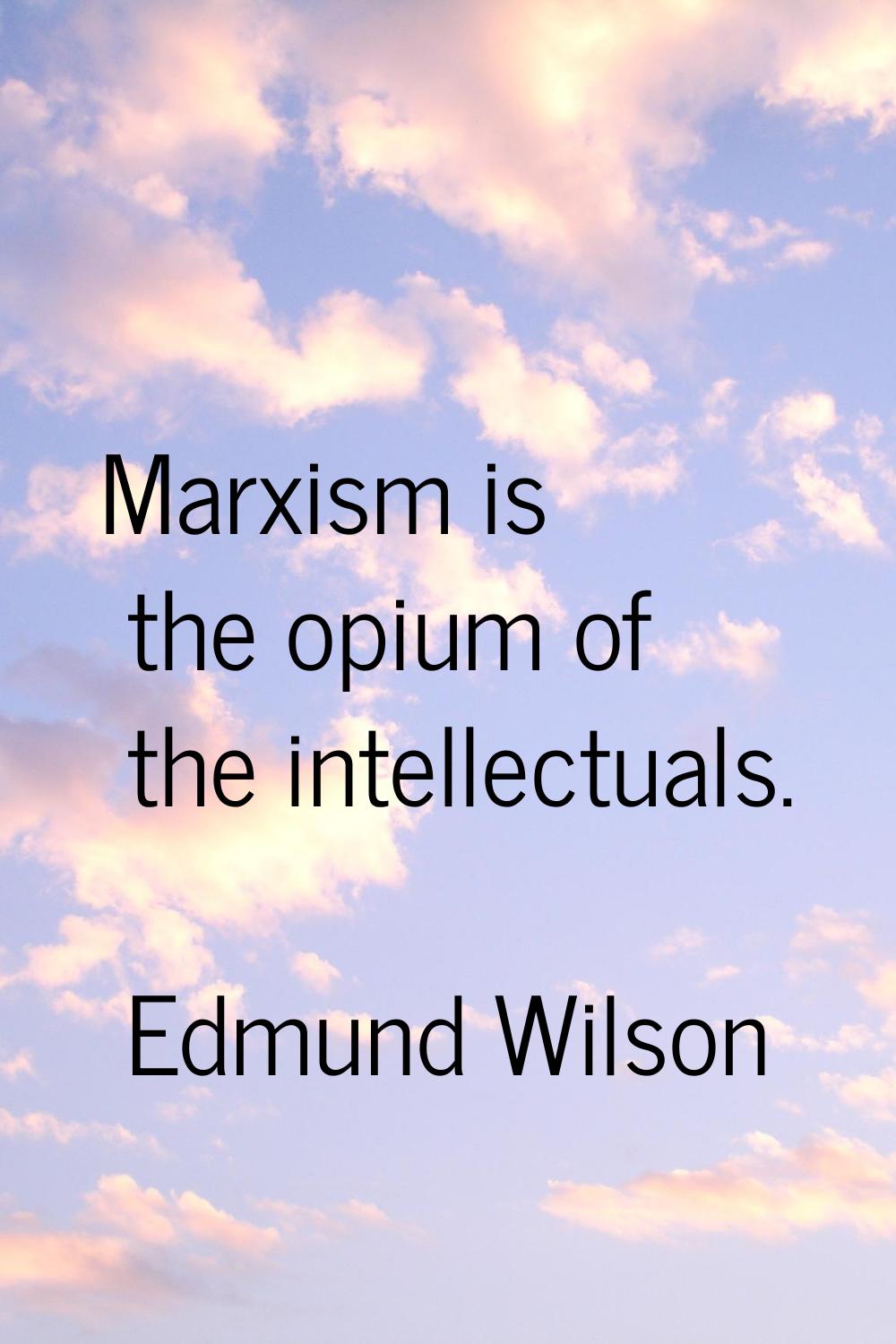 Marxism is the opium of the intellectuals.