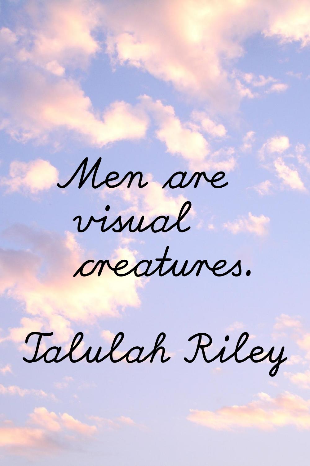Men are visual creatures.