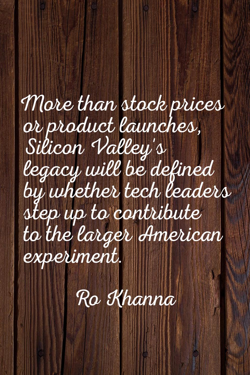 More than stock prices or product launches, Silicon Valley's legacy will be defined by whether tech