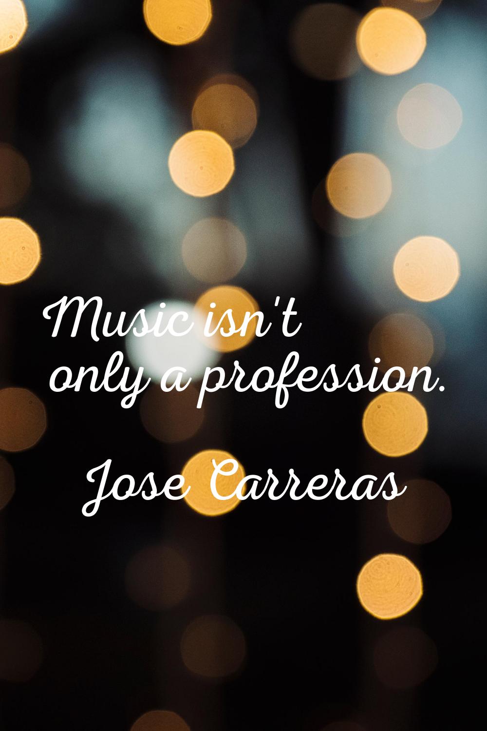 Music isn't only a profession.
