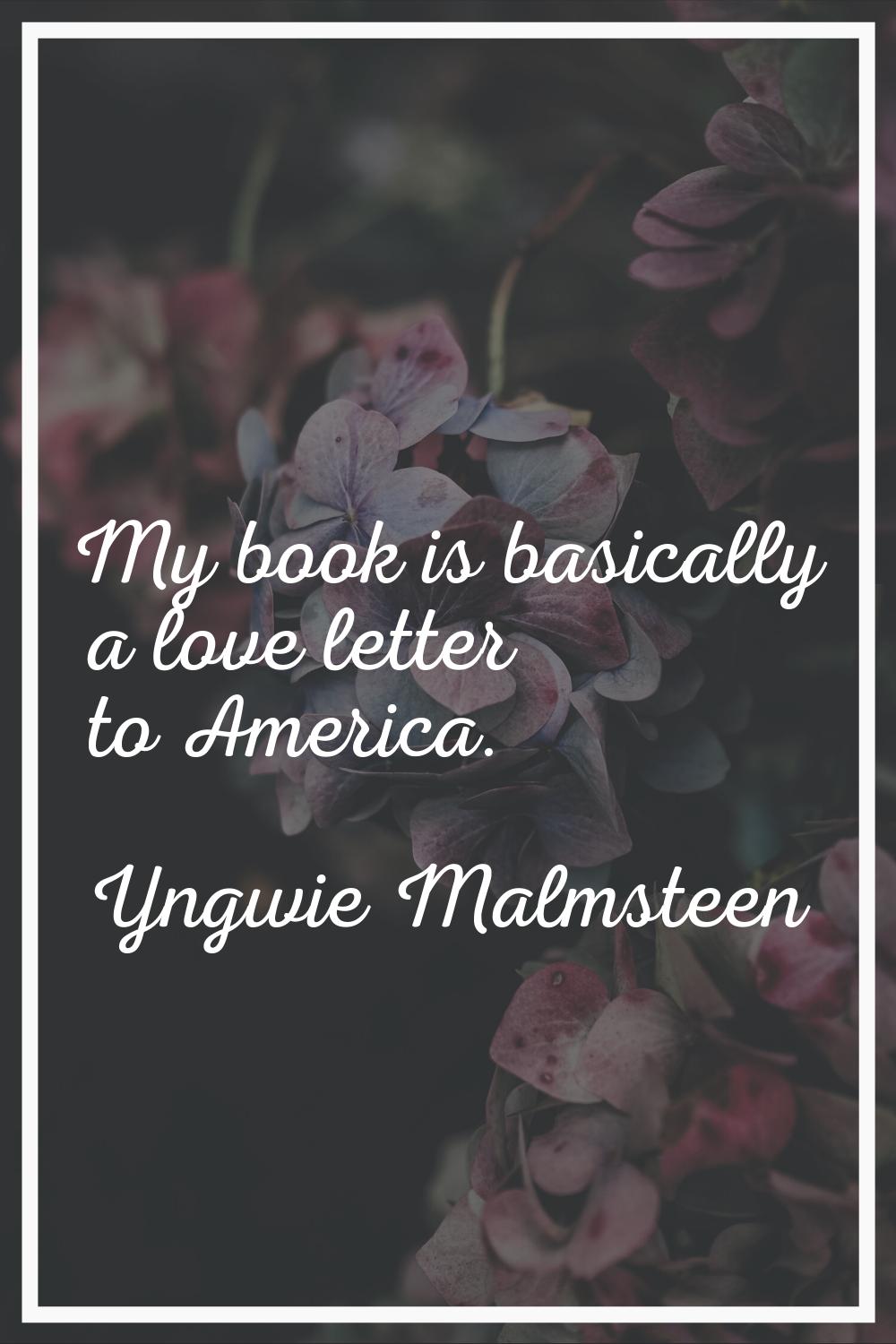 My book is basically a love letter to America.