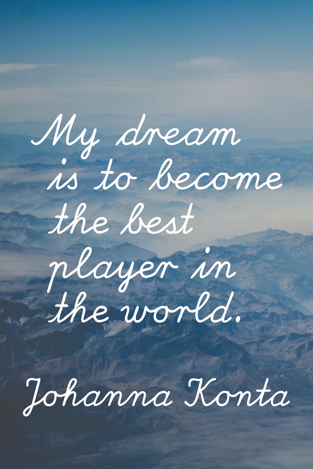 My dream is to become the best player in the world.