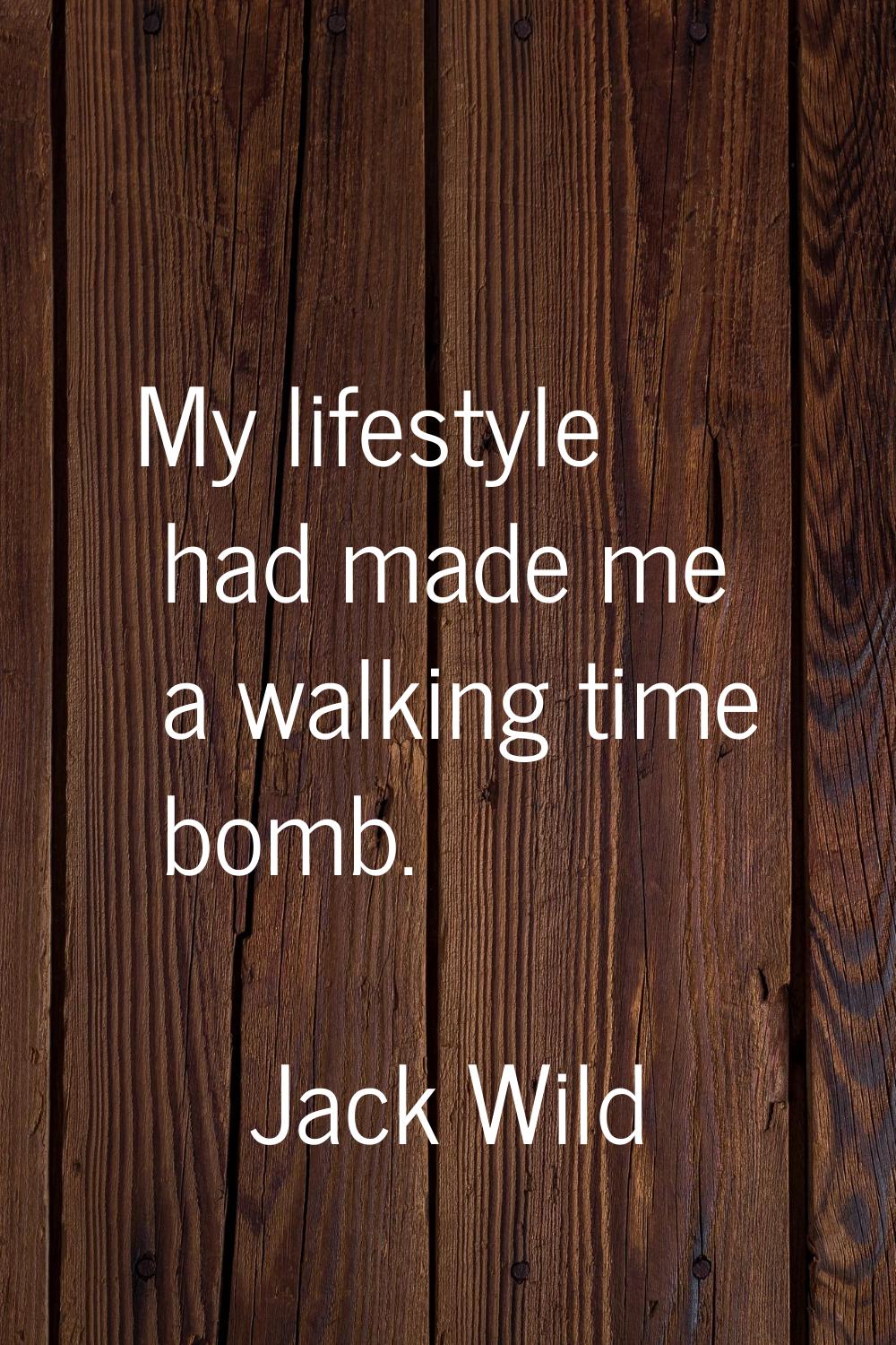 My lifestyle had made me a walking time bomb.