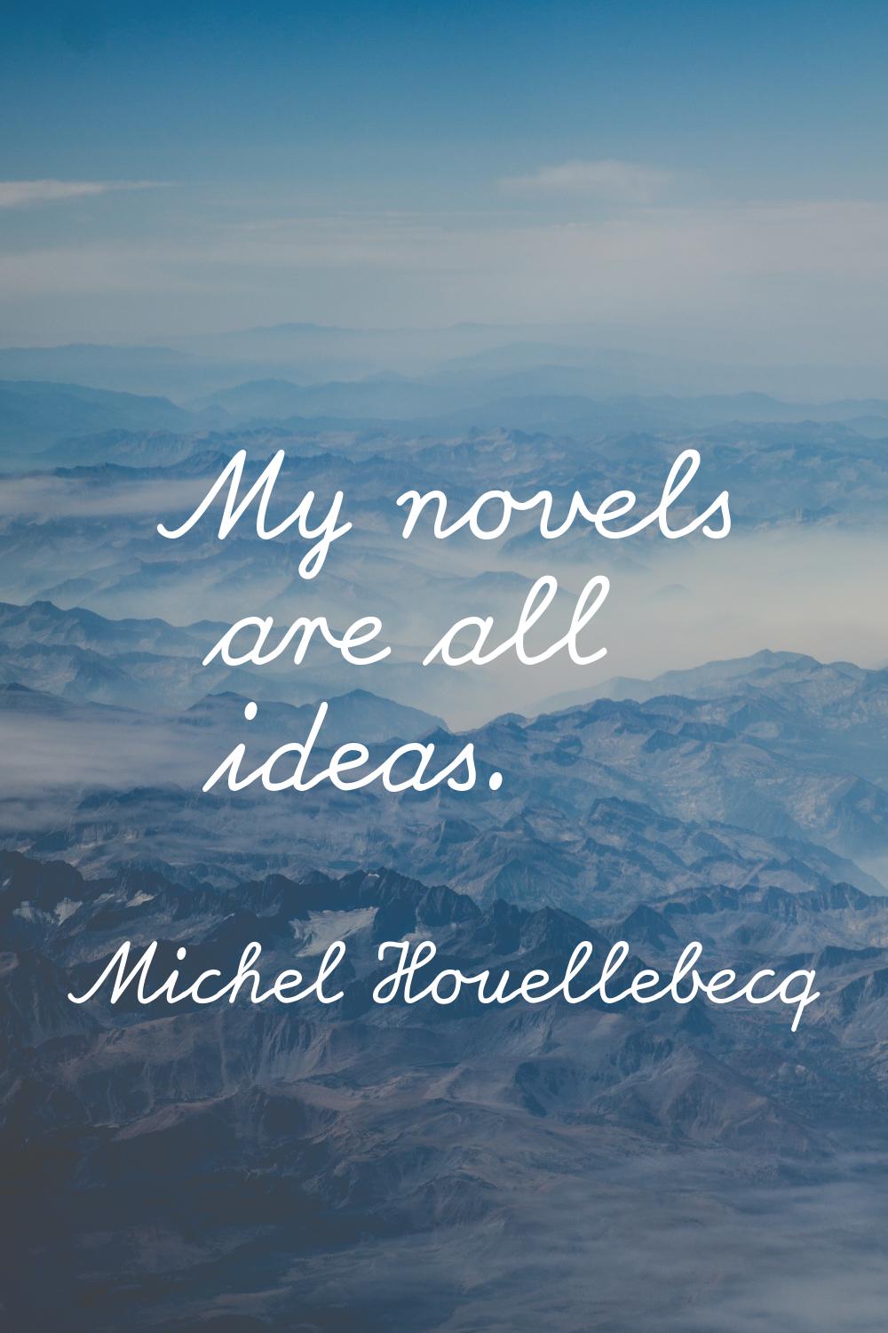 My novels are all ideas.