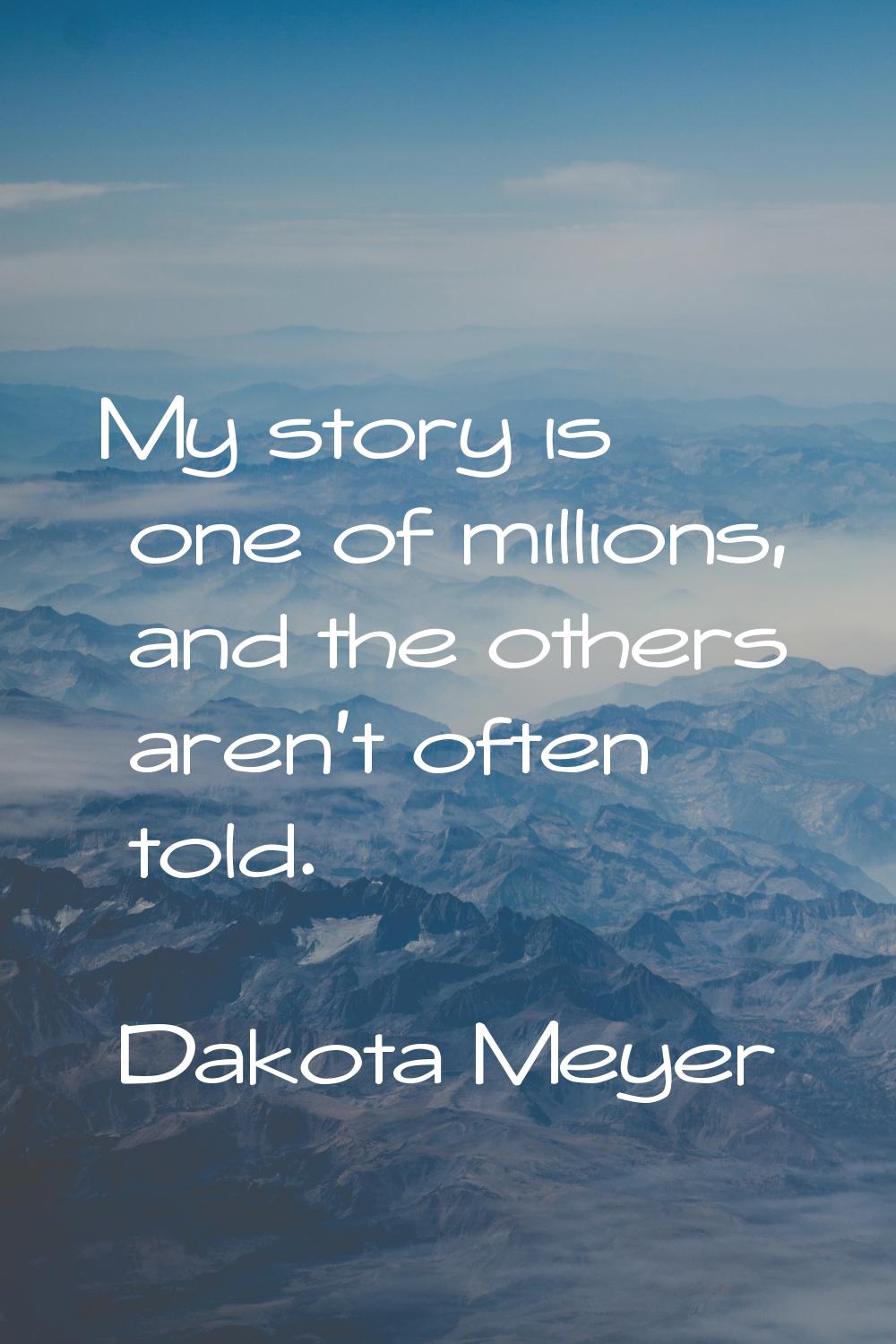 My story is one of millions, and the others aren't often told.