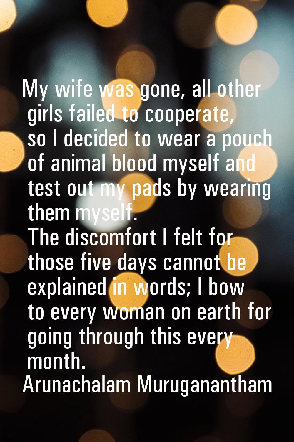 My wife was gone, all other girls failed to cooperate, so I decided to wear a pouch of animal blood