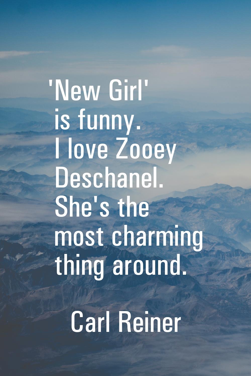 'New Girl' is funny. I love Zooey Deschanel. She's the most charming thing around.
