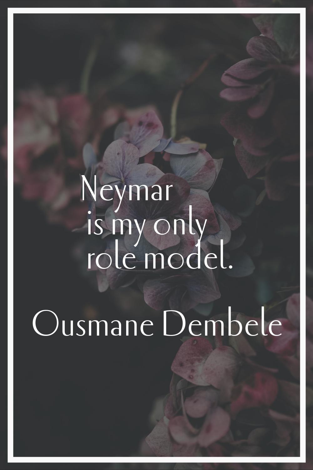 Neymar is my only role model.