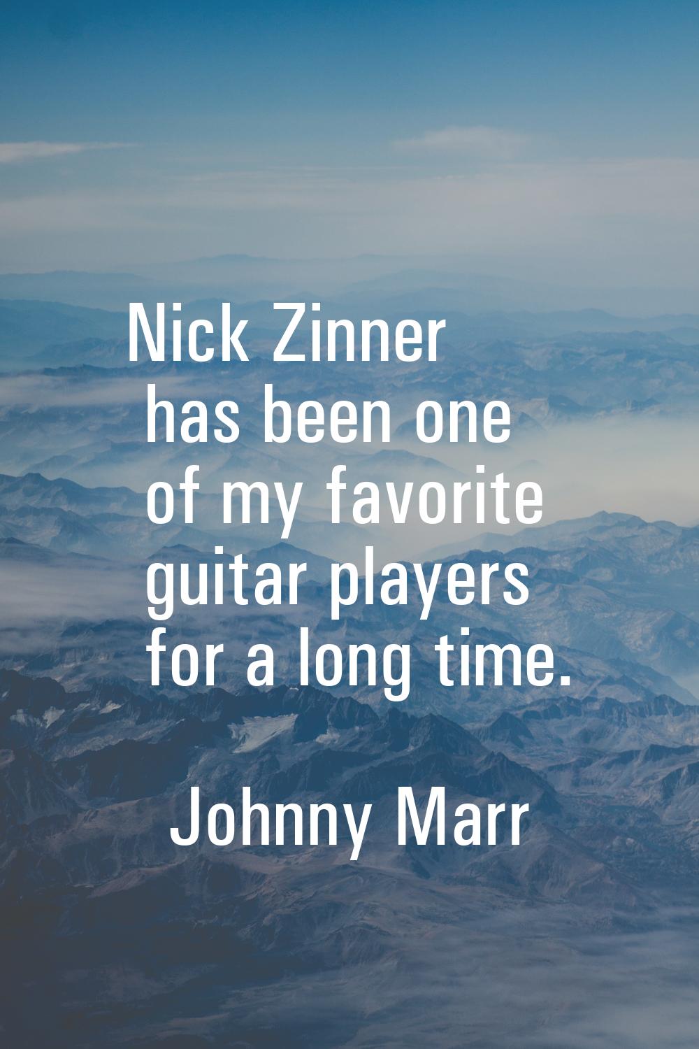 Nick Zinner has been one of my favorite guitar players for a long time.