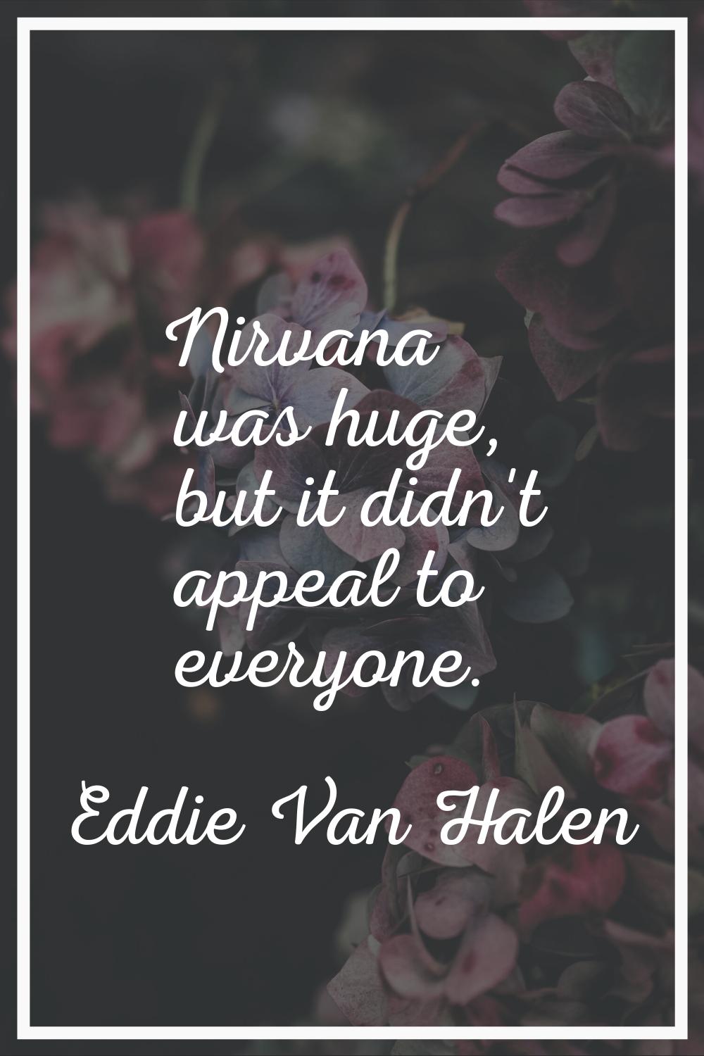 Nirvana was huge, but it didn't appeal to everyone.