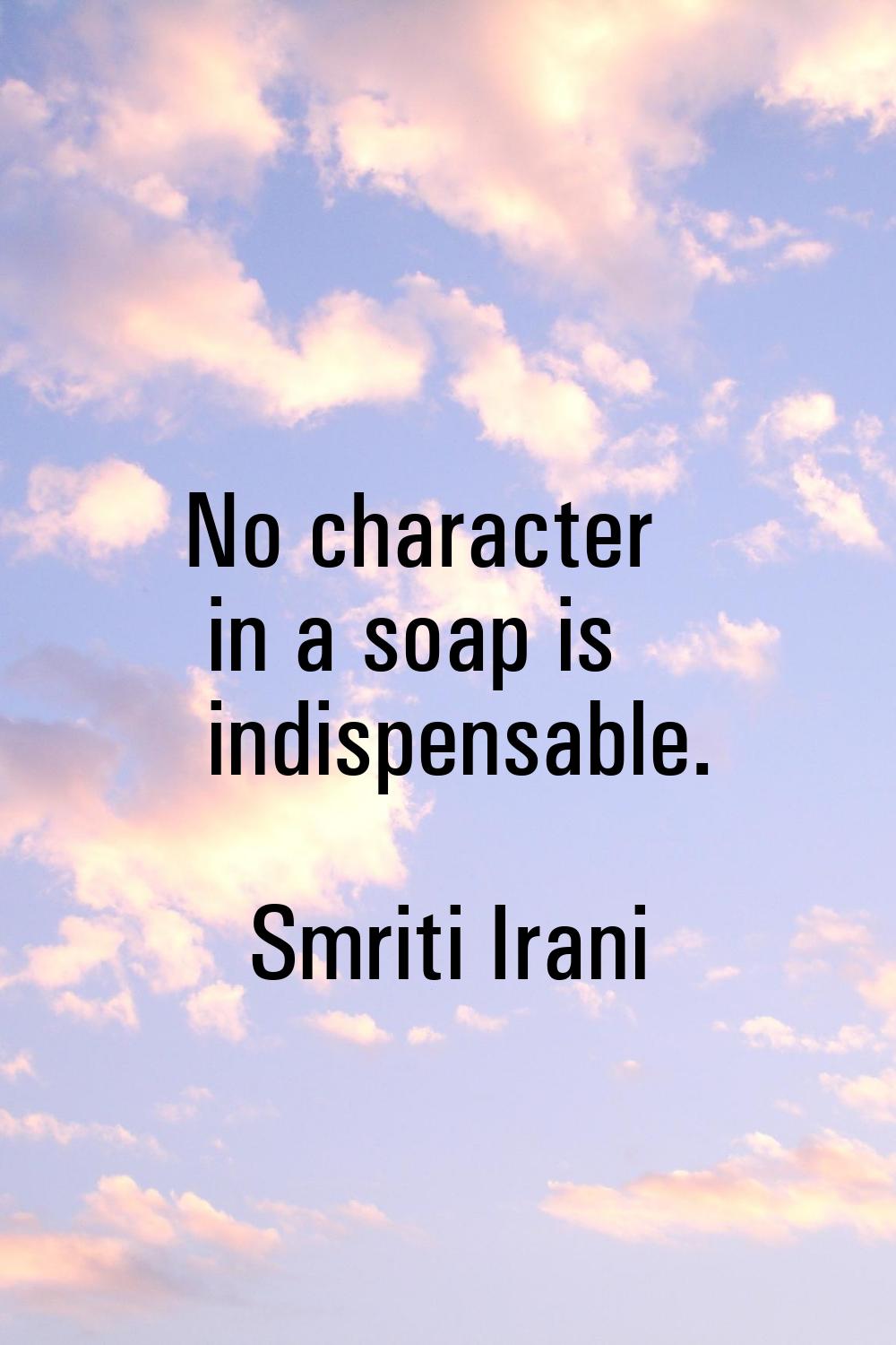 No character in a soap is indispensable.