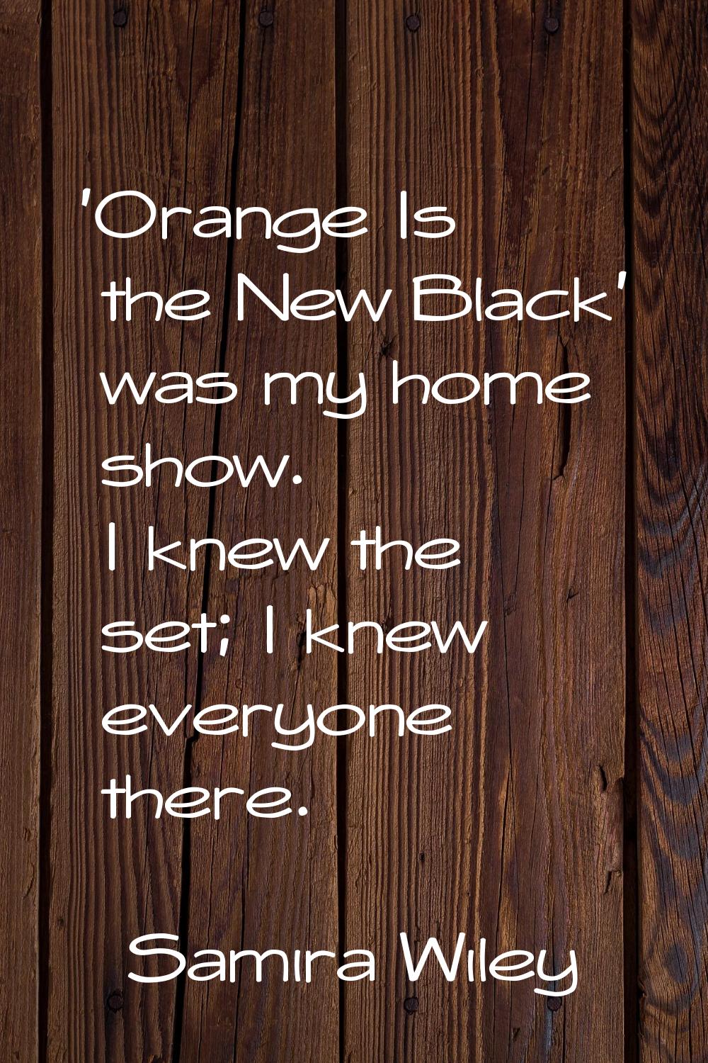 'Orange Is the New Black' was my home show. I knew the set; I knew everyone there.