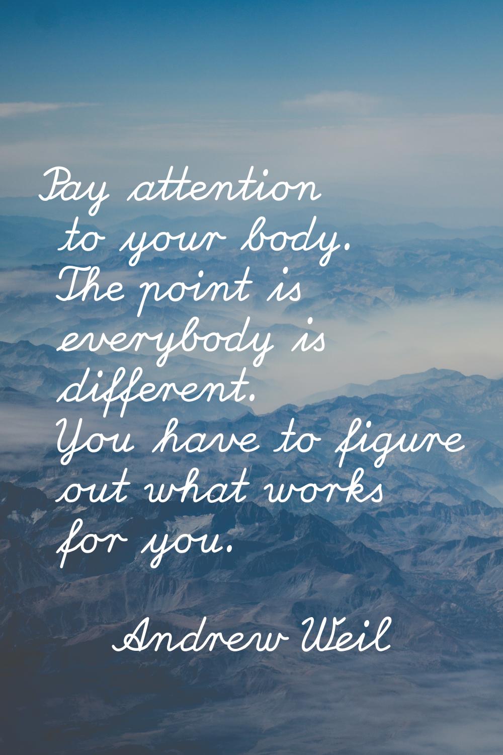 Pay attention to your body. The point is everybody is different. You have to figure out what works 