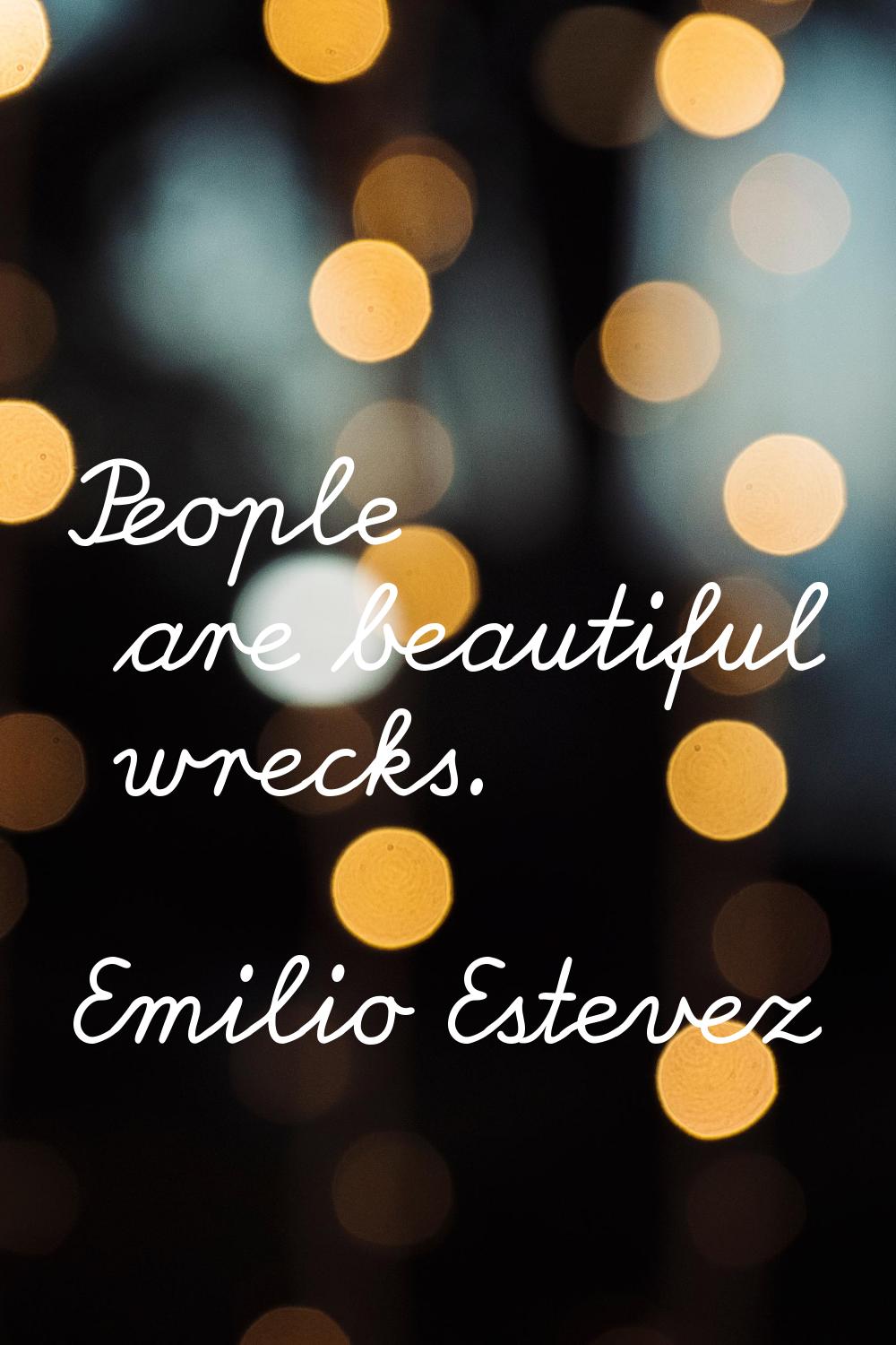 People are beautiful wrecks.