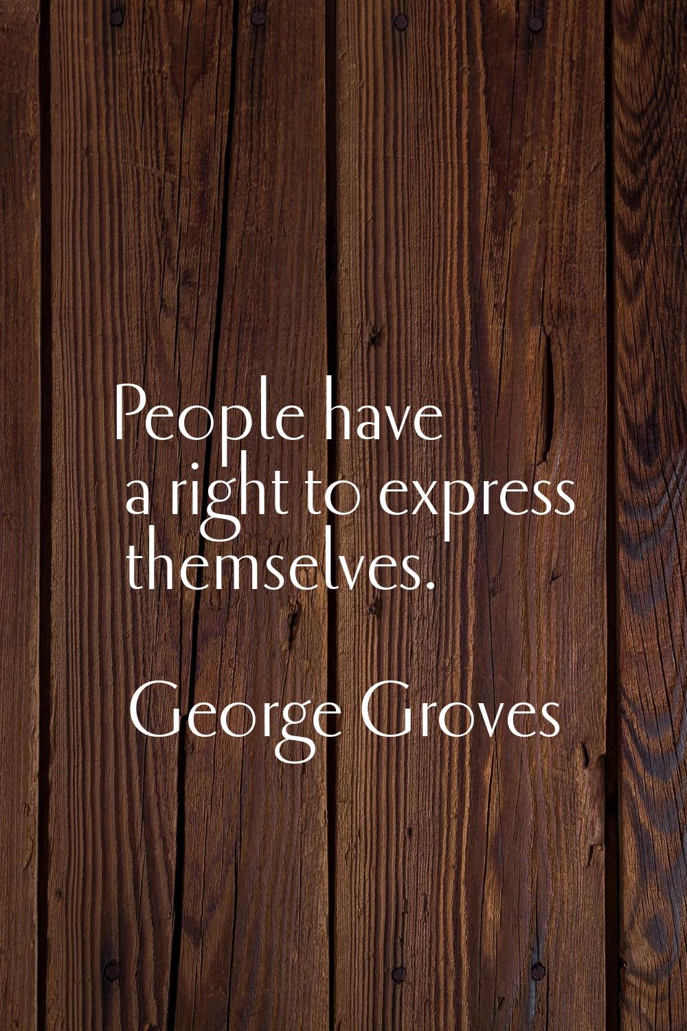 People have a right to express themselves.