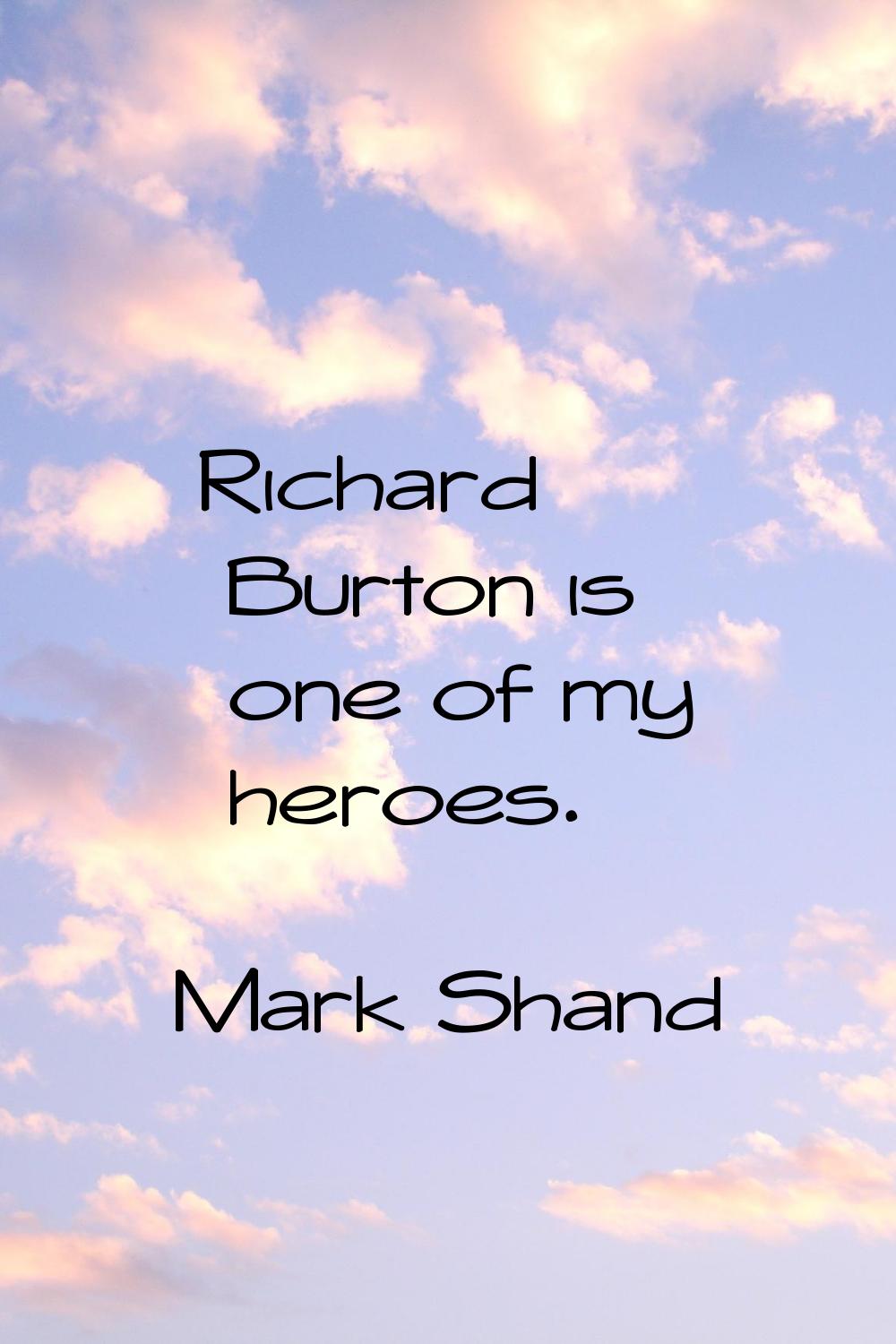 Richard Burton is one of my heroes.