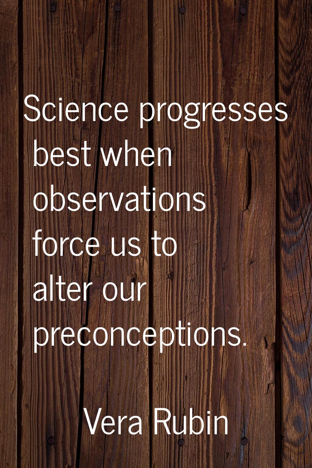 Science progresses best when observations force us to alter our preconceptions.