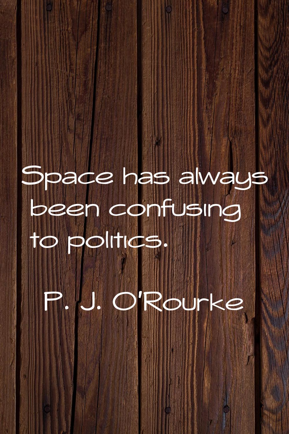 Space has always been confusing to politics.
