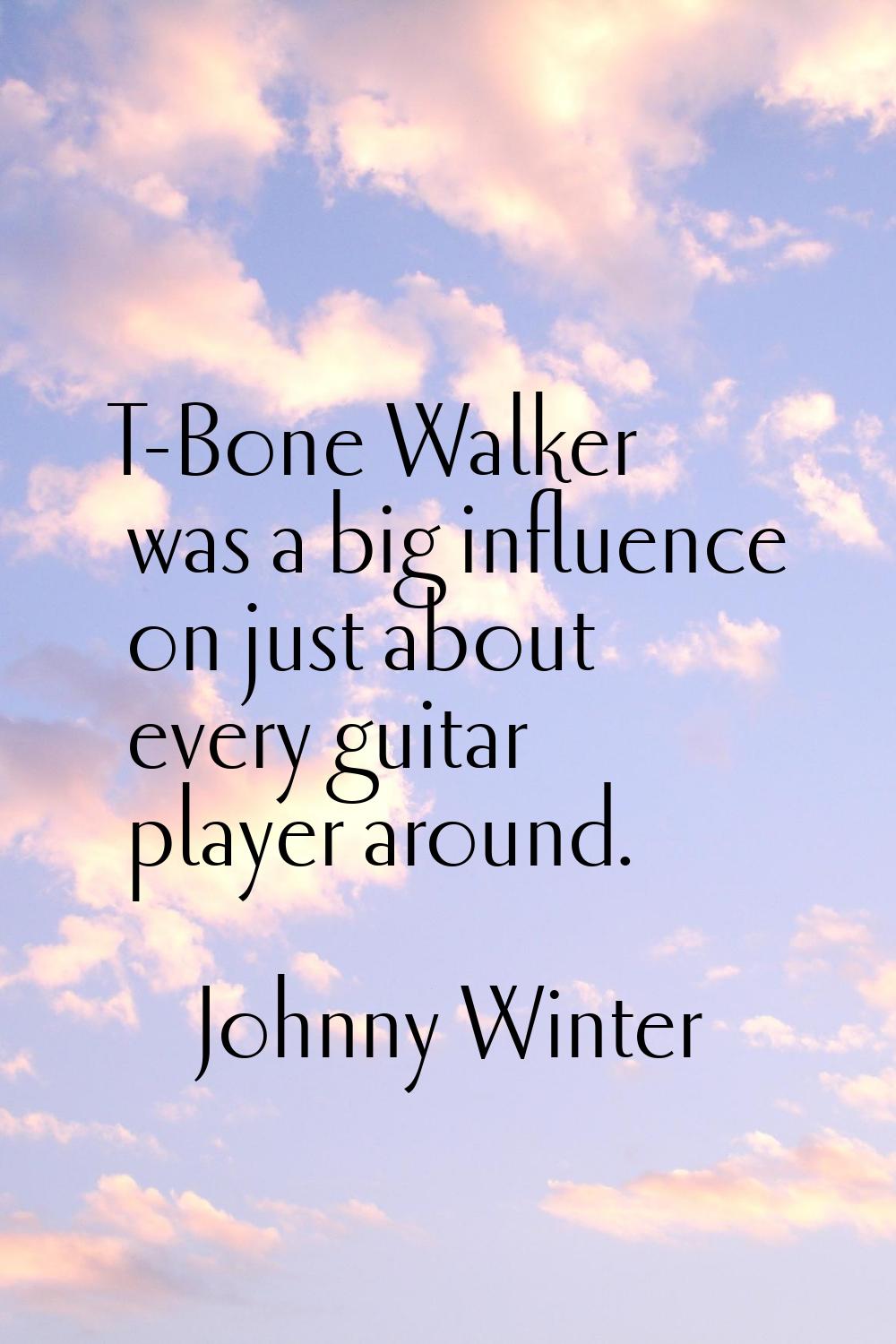 T-Bone Walker was a big influence on just about every guitar player around.