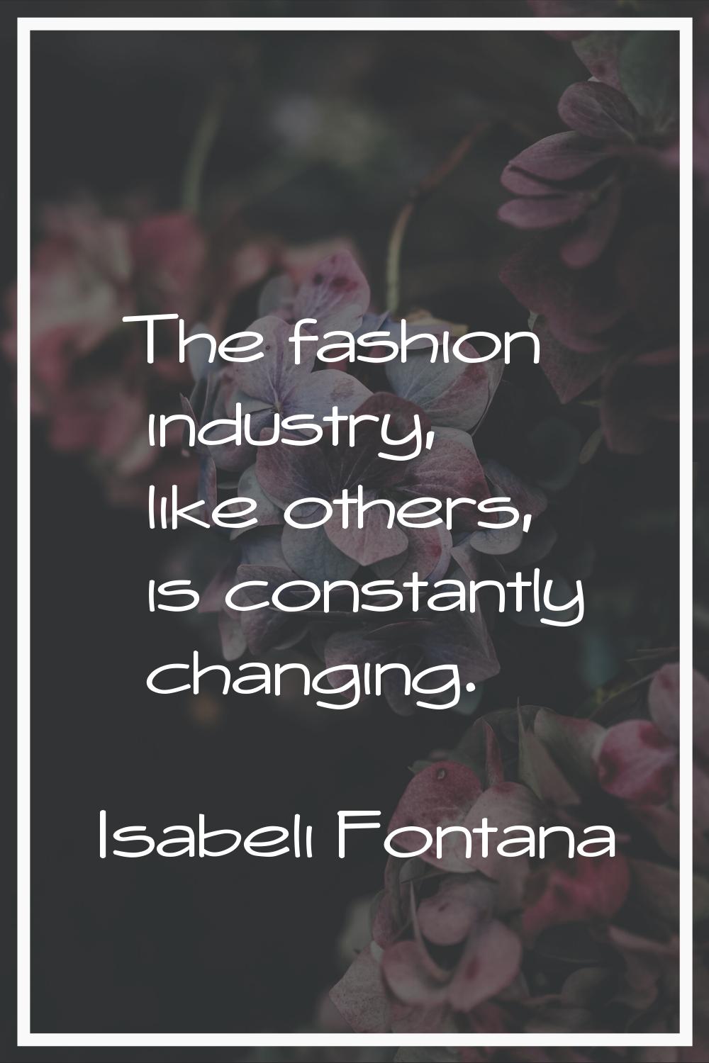 The fashion industry, like others, is constantly changing.