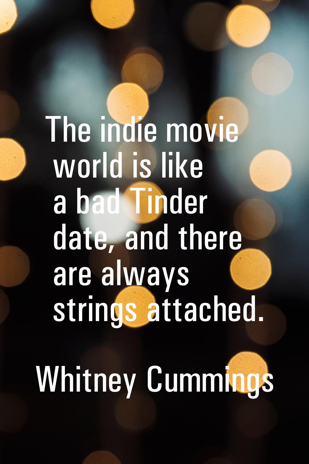 The indie movie world is like a bad Tinder date, and there are always strings attached.