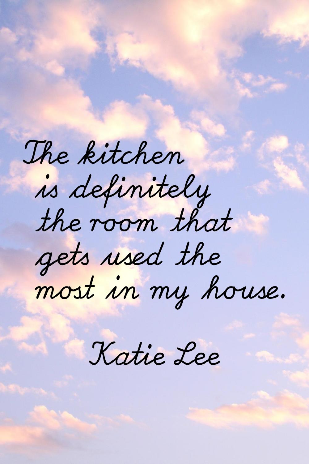 The kitchen is definitely the room that gets used the most in my house.
