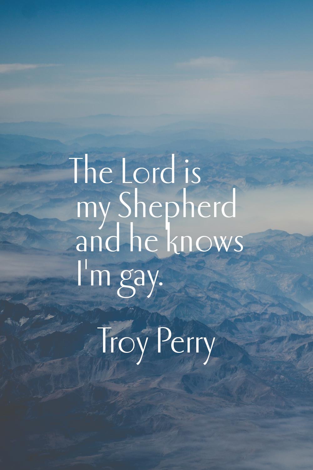 The Lord is my Shepherd and he knows I'm gay.