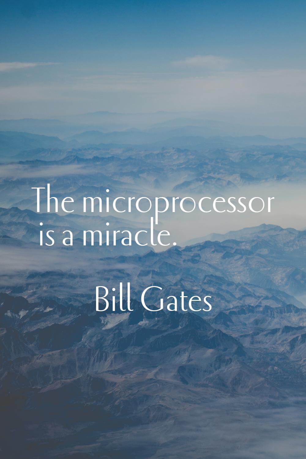 The microprocessor is a miracle.