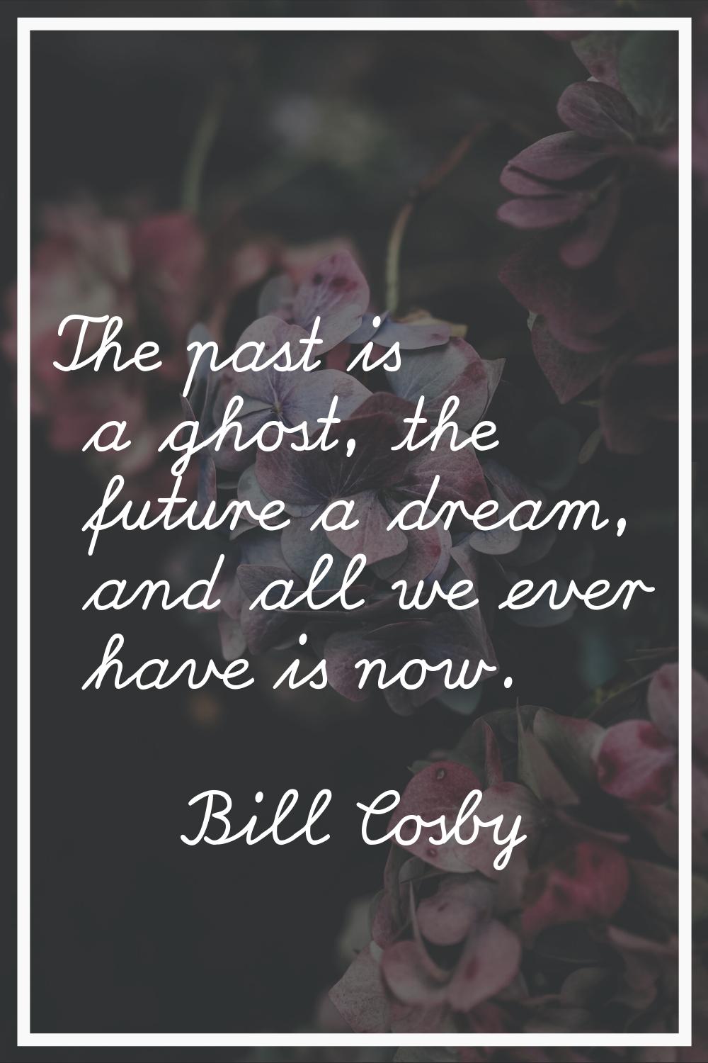 The past is a ghost, the future a dream, and all we ever have is now.