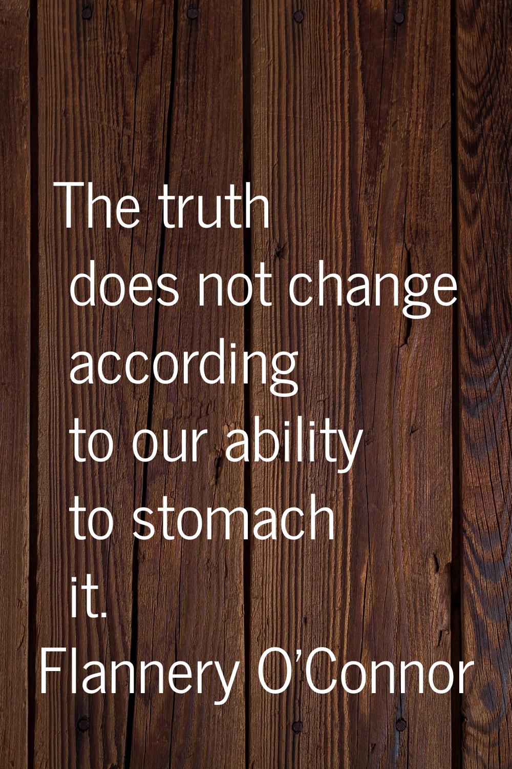The truth does not change according to our ability to stomach it.