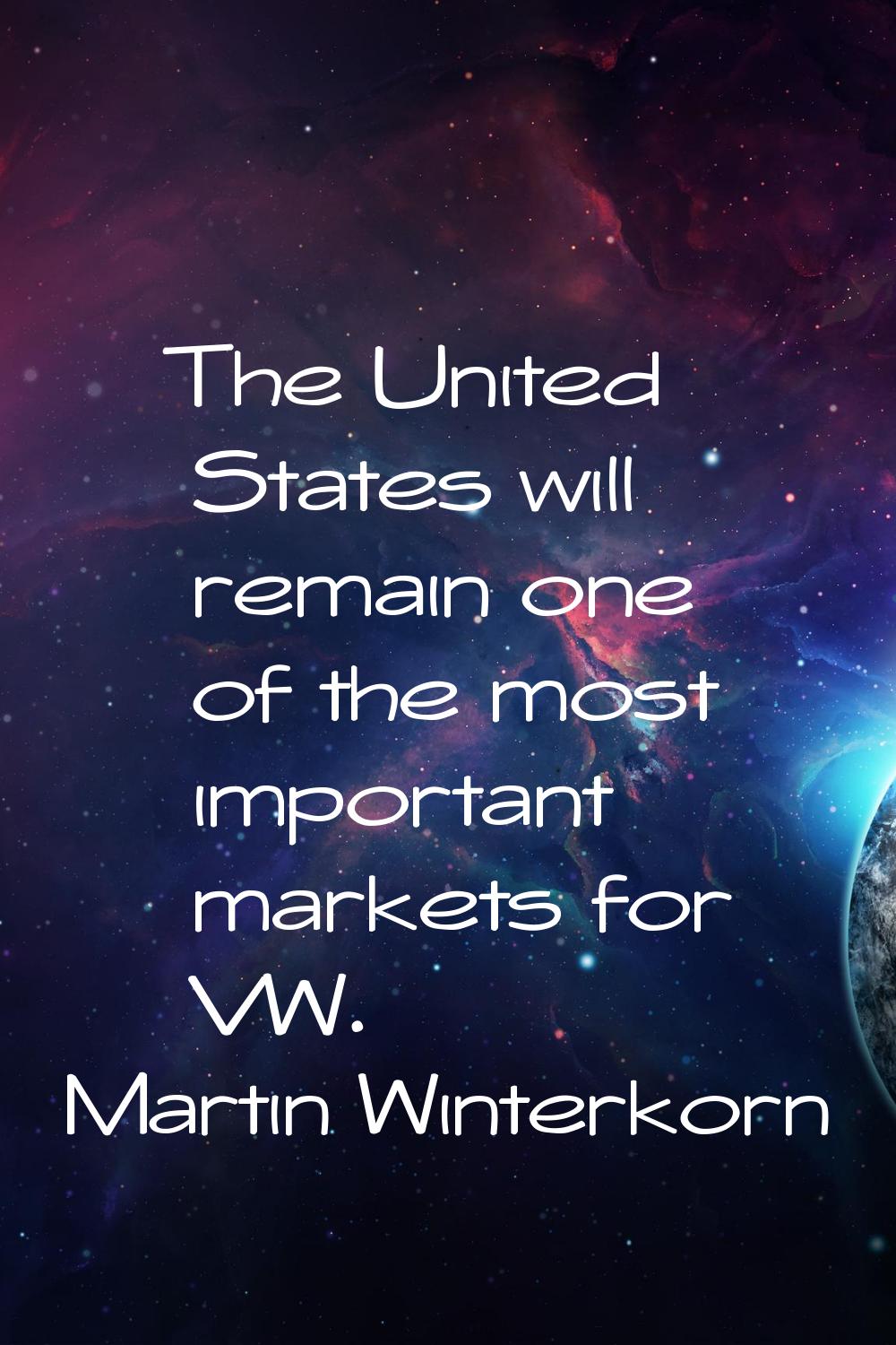 The United States will remain one of the most important markets for VW.