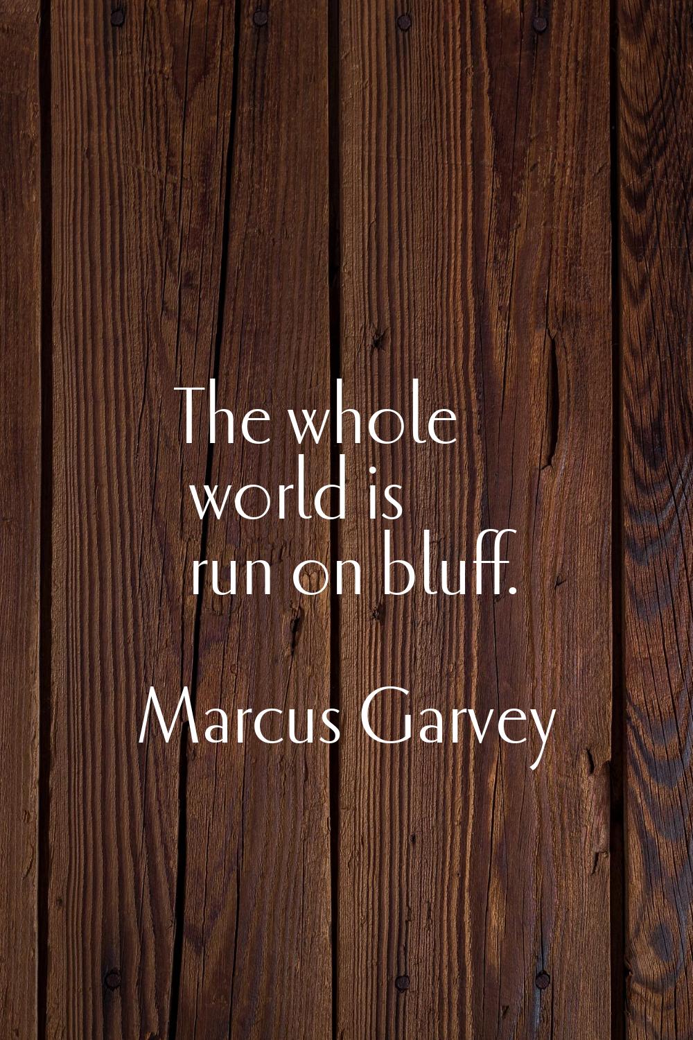 The whole world is run on bluff.