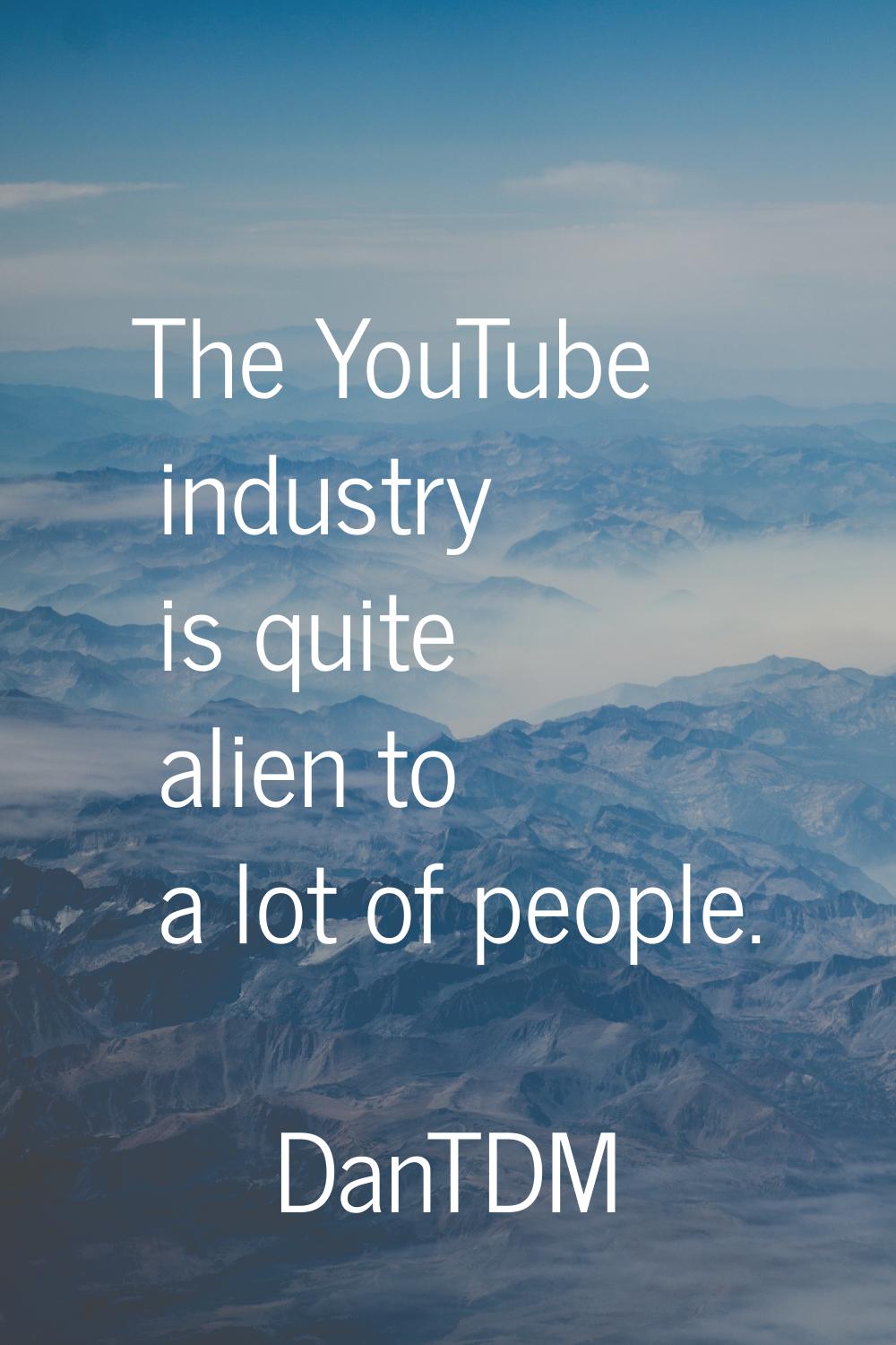 The YouTube industry is quite alien to a lot of people.