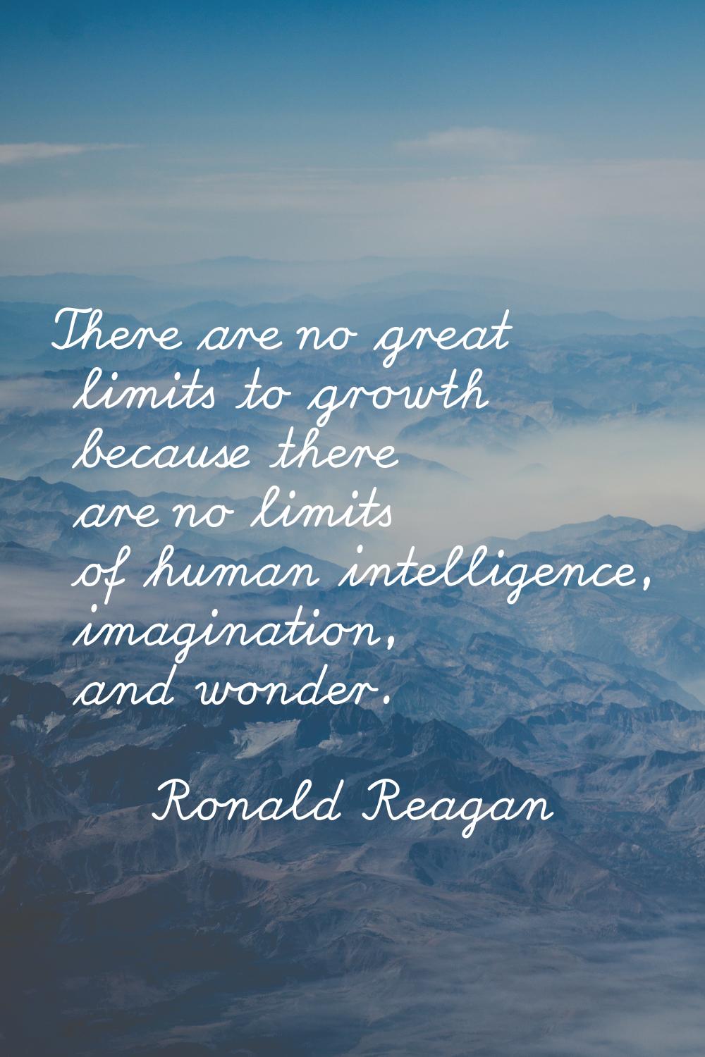 There are no great limits to growth because there are no limits of human intelligence, imagination,