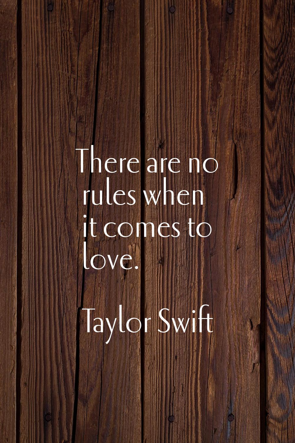 There are no rules when it comes to love.