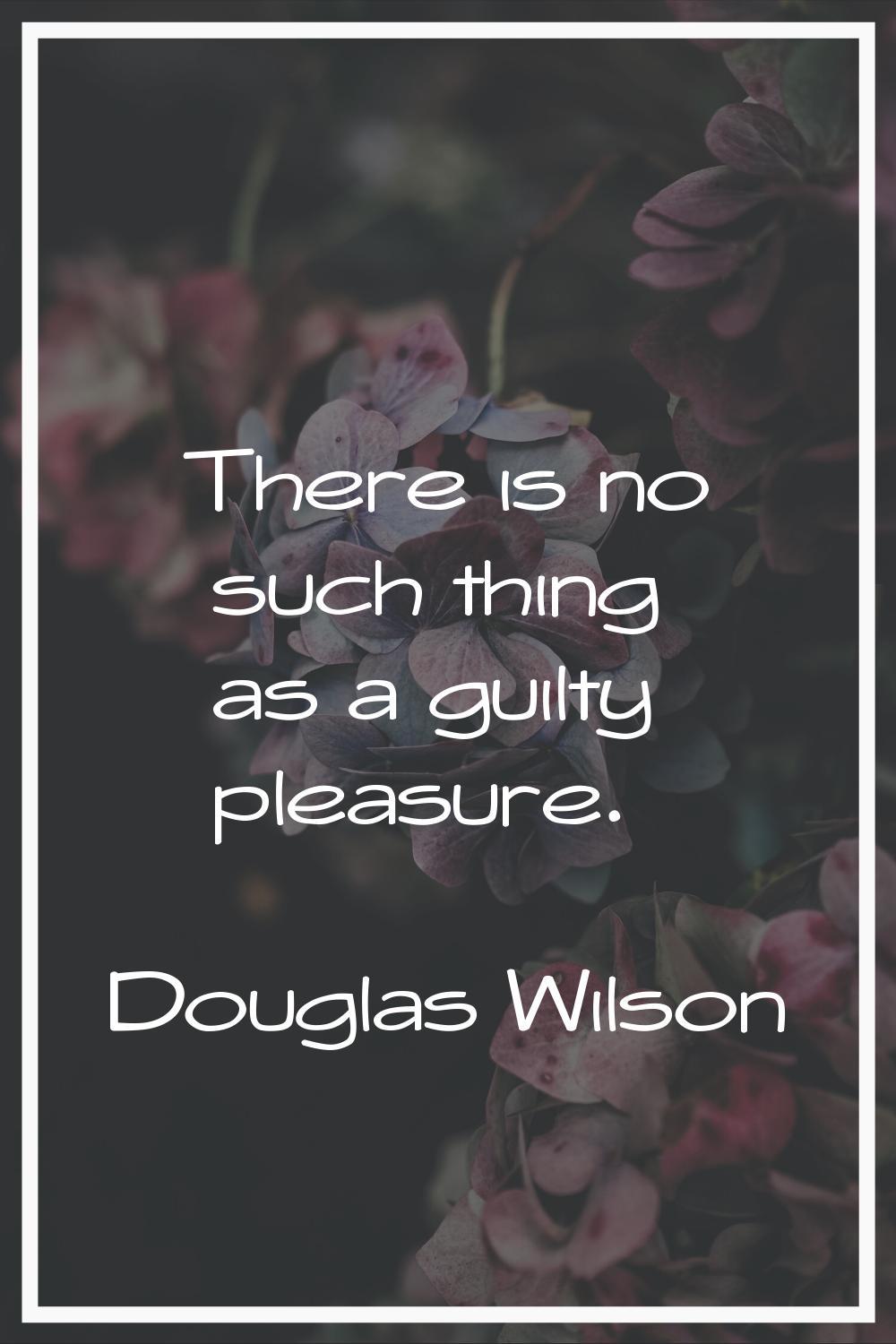 There is no such thing as a guilty pleasure.