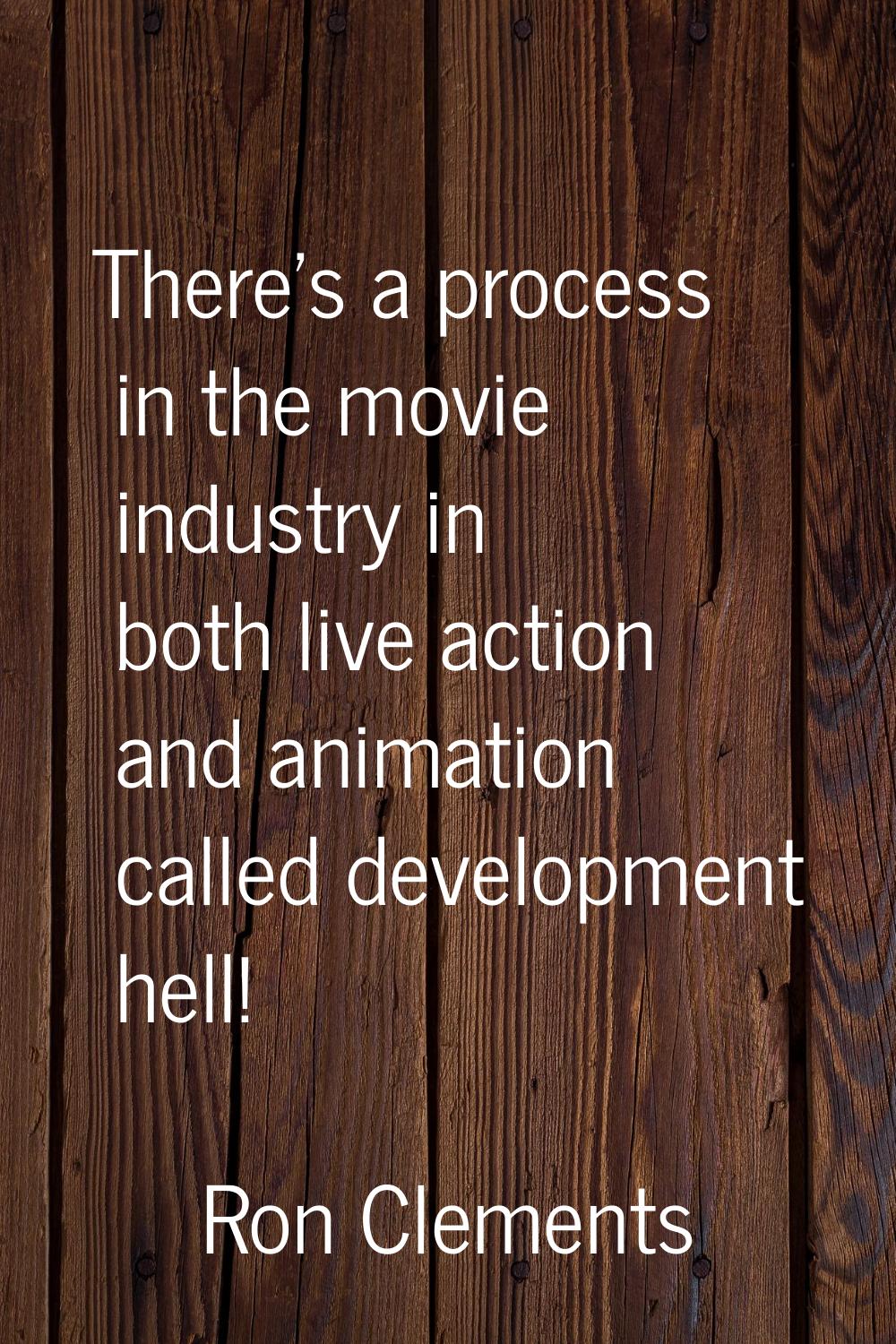 There's a process in the movie industry in both live action and animation called development hell!