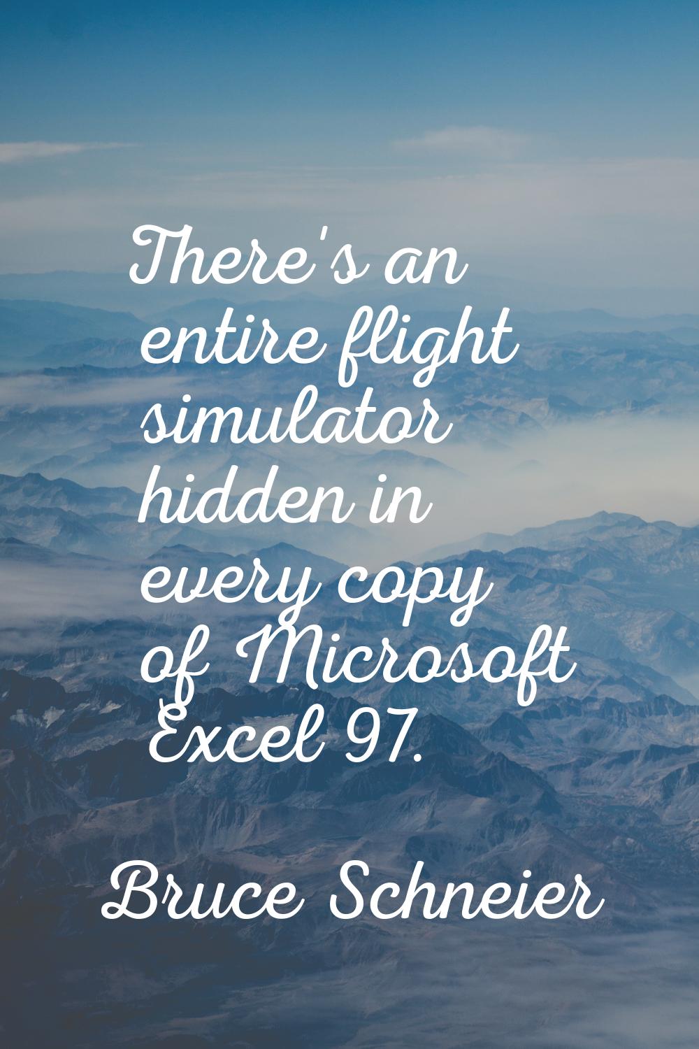 There's an entire flight simulator hidden in every copy of Microsoft Excel 97.